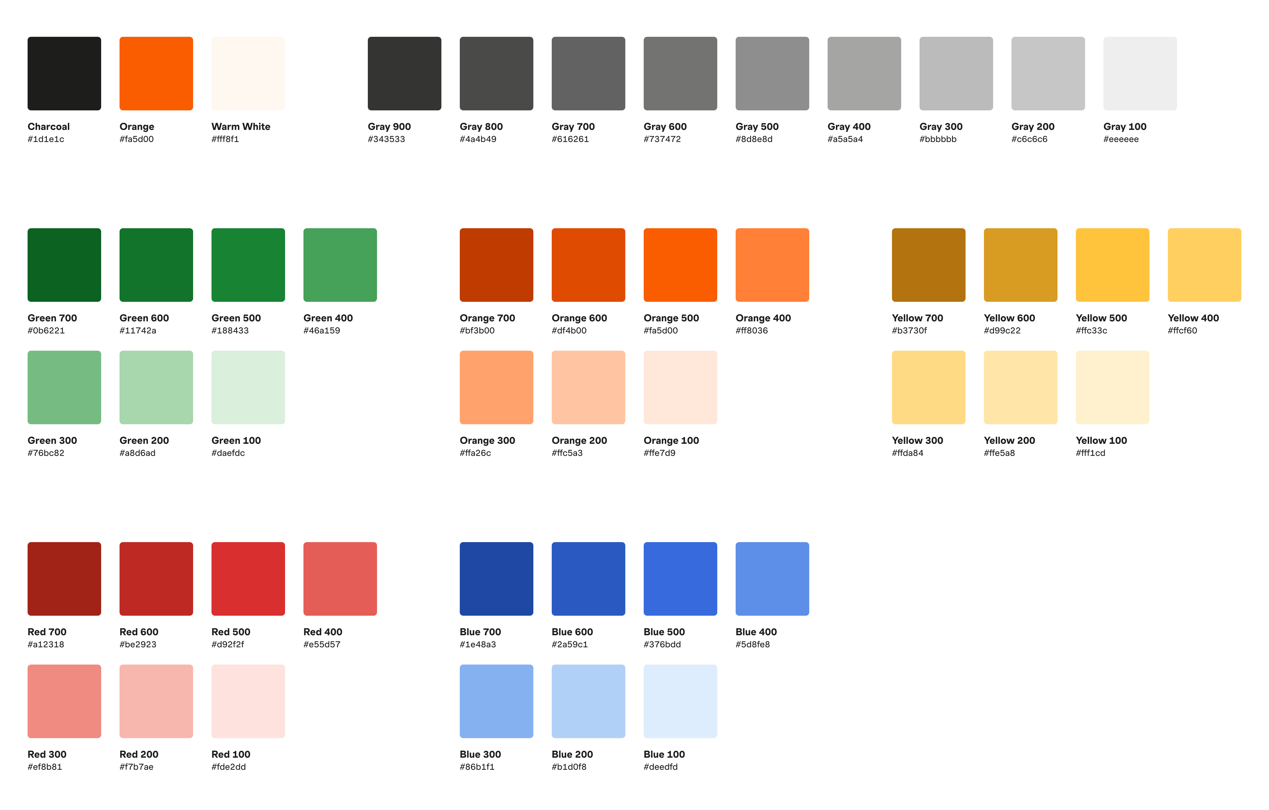 Porchlight Foundations showing palette and color scale